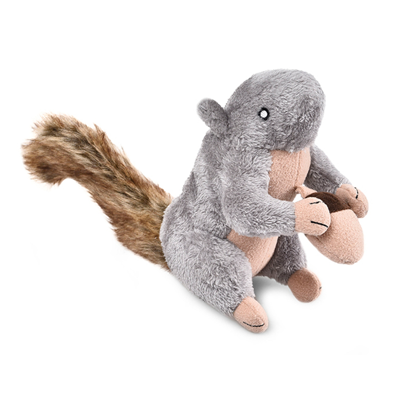 Hot Selling Durable Soft Plush Squirrel Chew Dog Toy