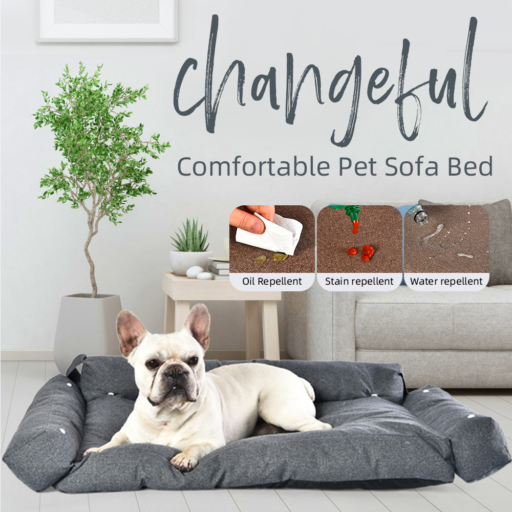 6 Ways Use Oil & Water & Stain Repellent Large Dog Safa Bed