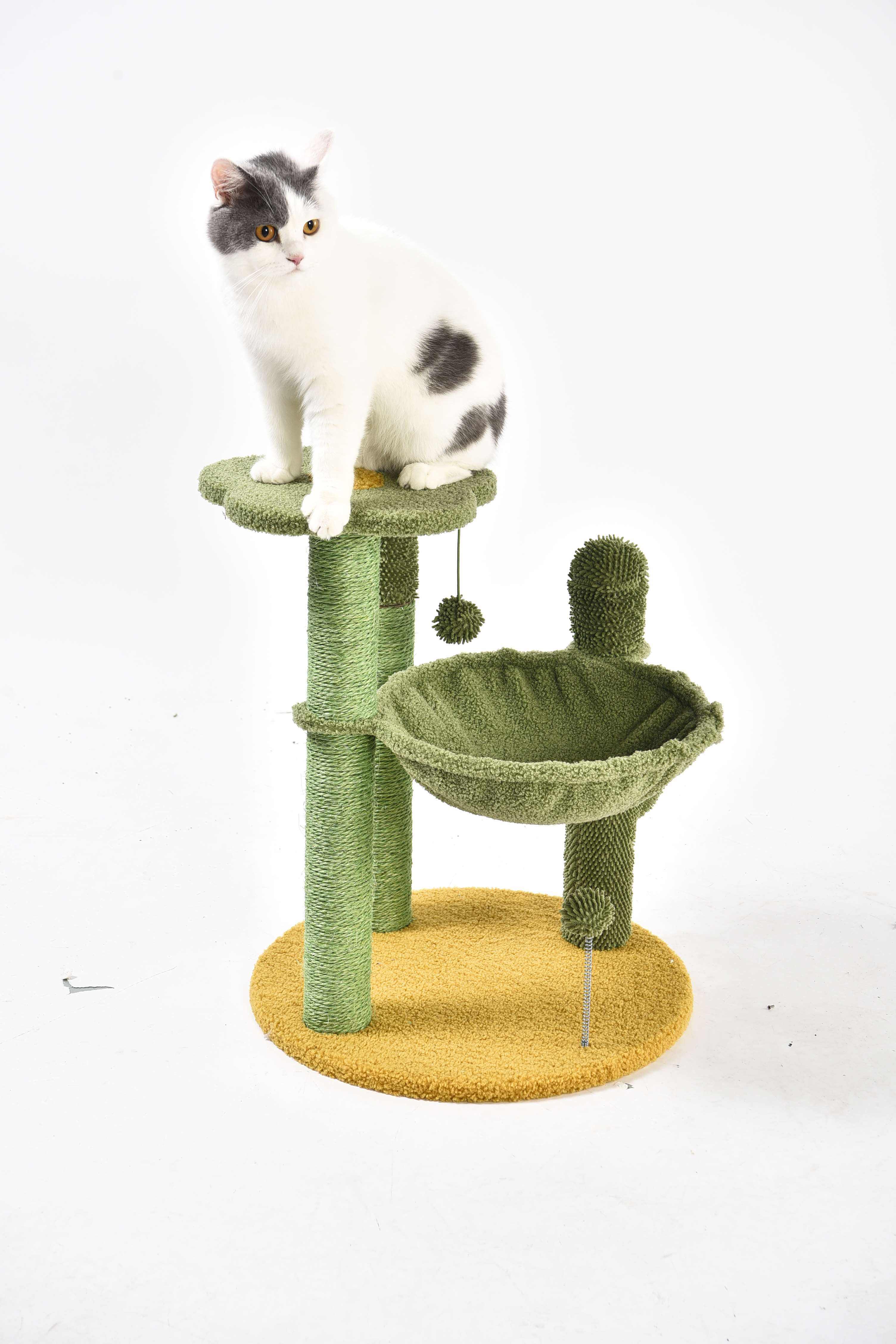 Cactus Scratching Post for Cats with Hammock