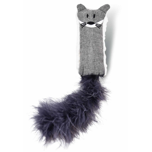 Little Fox Design with Bushy Tail Ultrasonic Embossing Cat Toy with Cat Nip