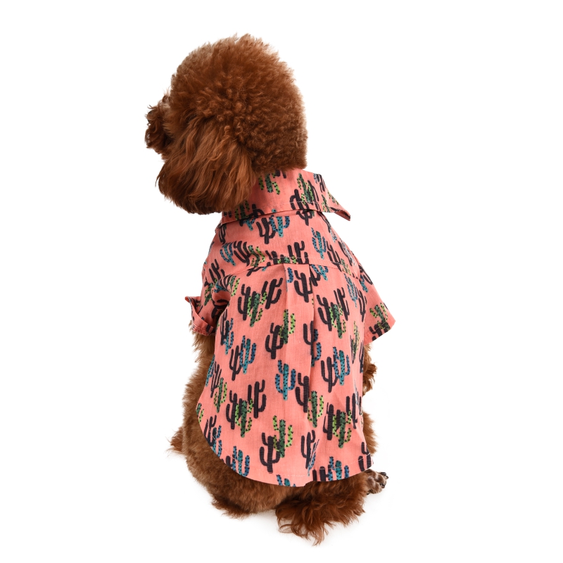 Pink Hawaiian Style Porpular Shirts for Small Dogs 