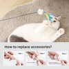 Electric Cat Teaser Toy Rotating Feather Or Flower Cat Interactive Toy