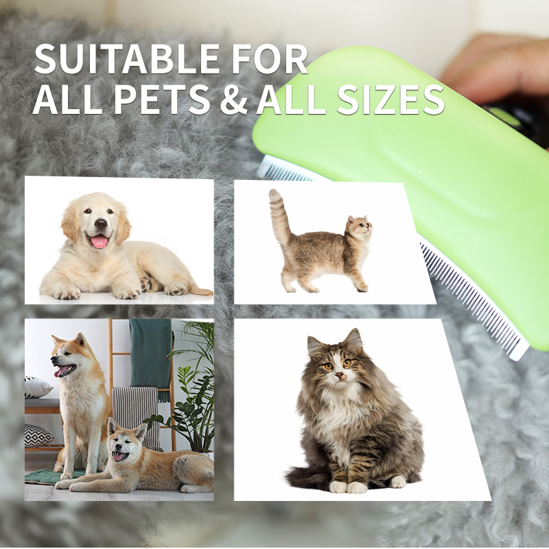 Professional Pet Grooming Hair Tool One Click Clean Button Cat Dog Deshedding Brush