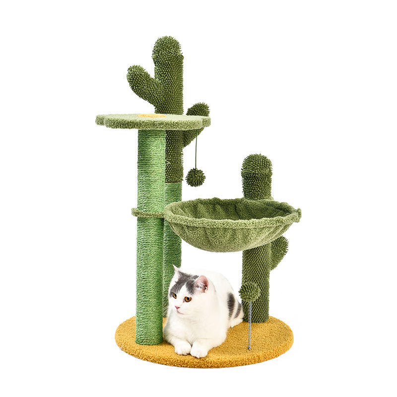 Cactus Scratching Post for Cats with Hammock