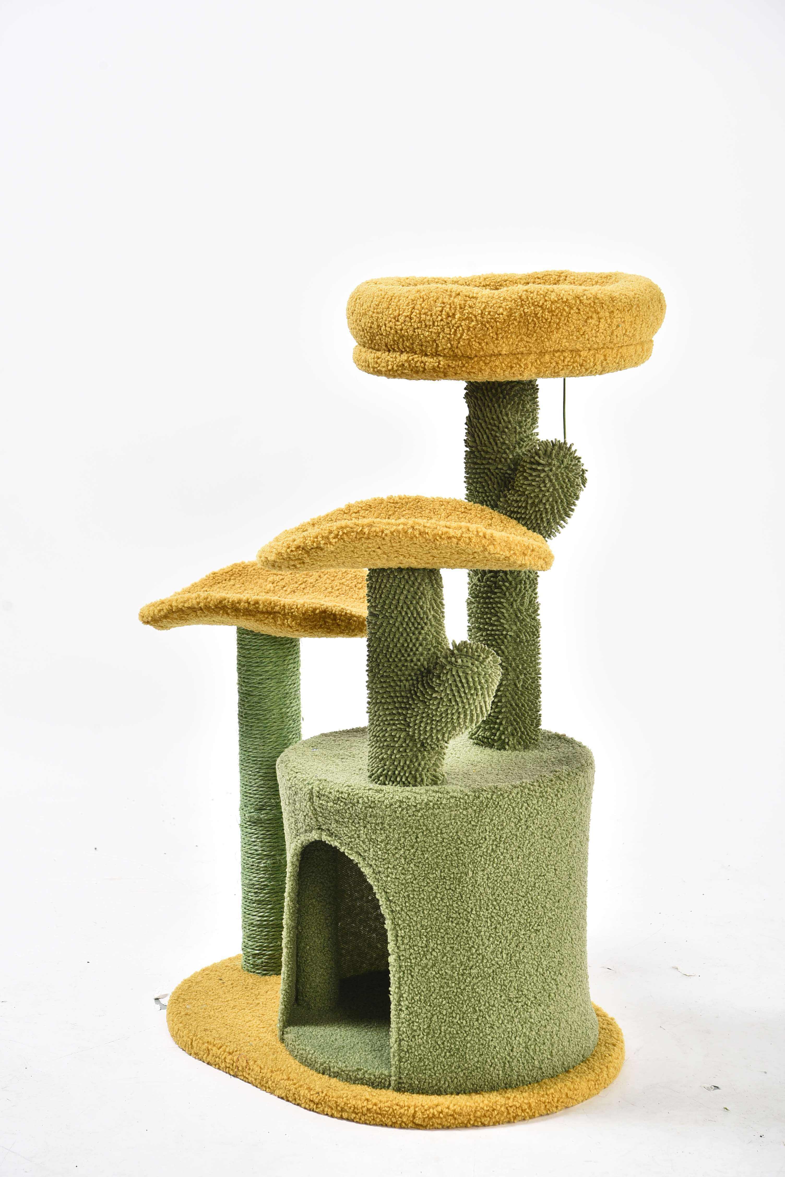 Cactus Cat Scratching Pole with Condo