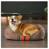 Customized Multicolor Striped Big Dog Bed