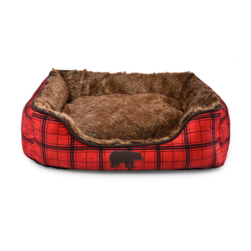 Pet Super Soft Fur Comfortable Fashion Design Washable Dog Bed