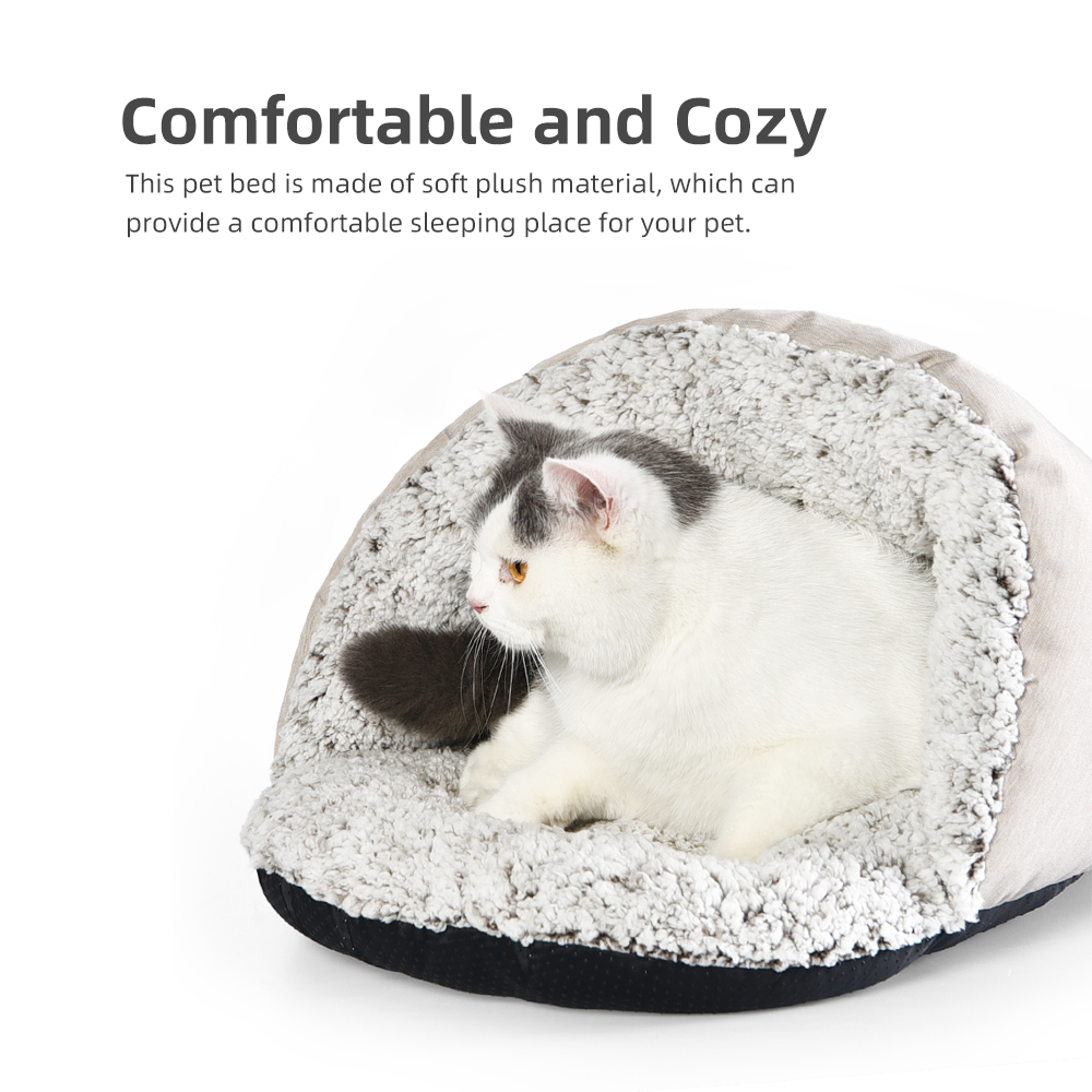 Wholesale Comfortable Warm Waterproof Pet Dog Bed Oxford Cat Slipper Cave Bed