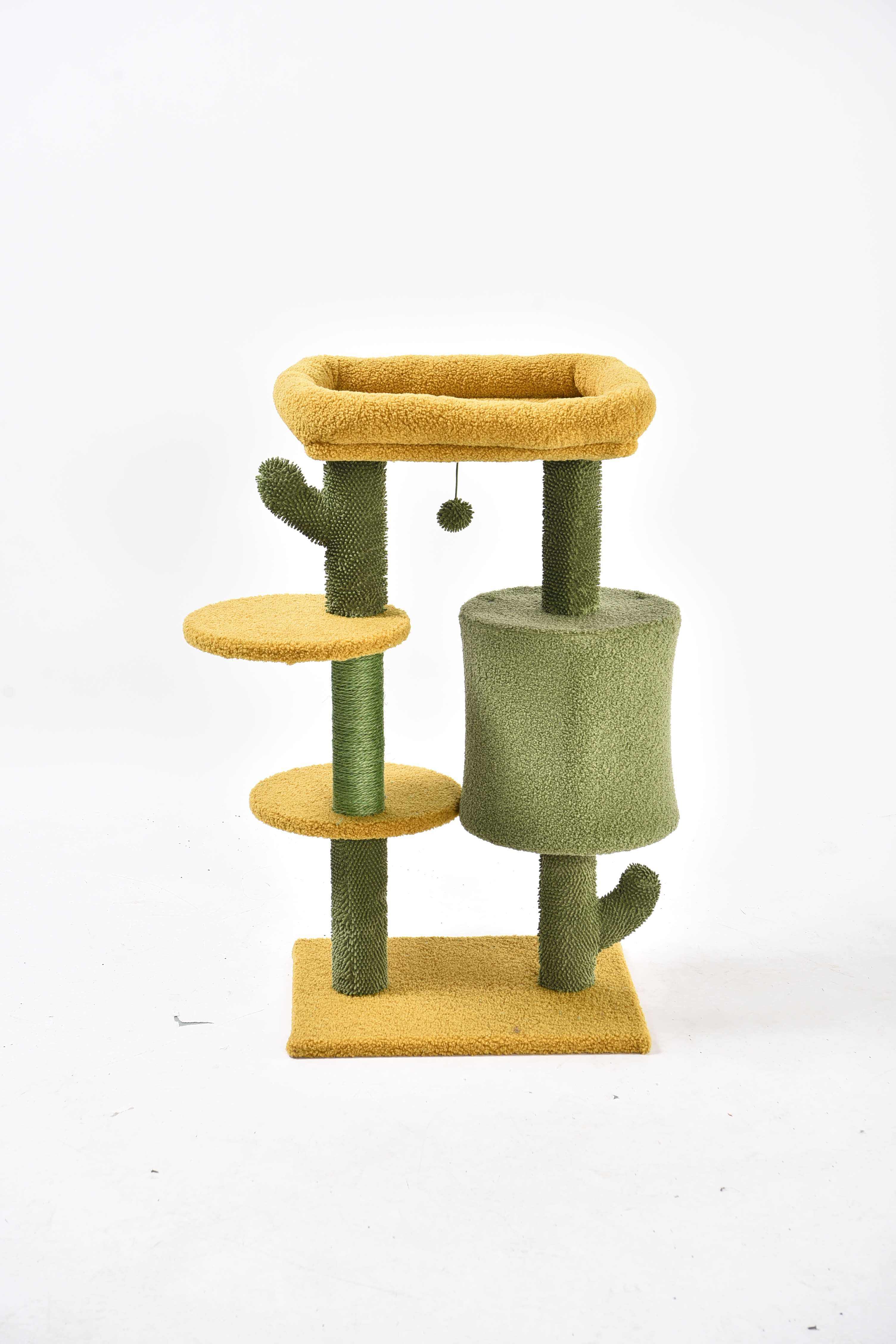 Petstar Cactus Scratching Post with Condo And Playball