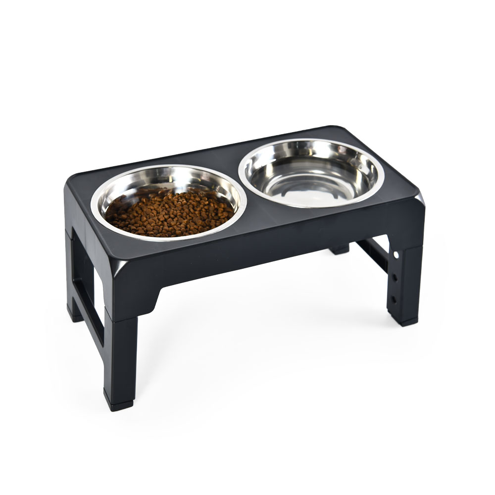 Customize Adjustable Elevated Stainless Steel Dog Food And Water Bowls