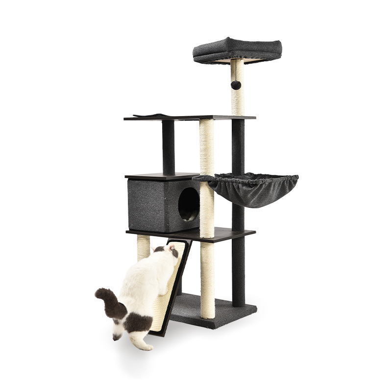 3 Layer Cat Tree Sisal Castle Large Climbing Scratch Pet Scratcher Wood Condo Furniture Tower Cat Tree