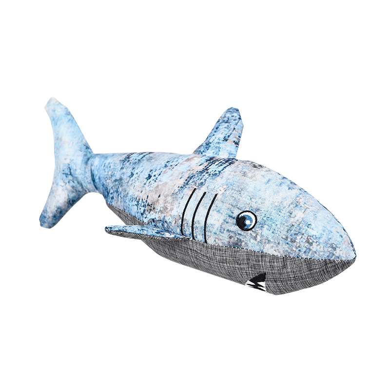 Eco-friendly Series Fish Shark Squeaky Vivid Cool Dog Toy