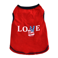 Red Cotton-containing Fabric Puppy Summer Cooling Vest