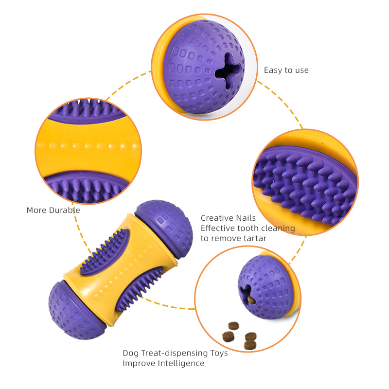 Durable Rubber Aggressive Chewers Dog Toys Interactive Indestructible Treat Dispensing Dog Toys