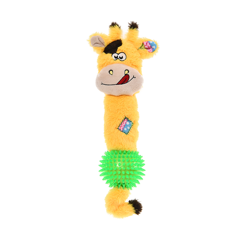 Vivid And Cute Giraffe Dog Chew Cotton Toy