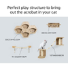 Petstar New Design Wood Cat Play Climbing Activity Center Furniture Wall Mounted Cat Tree Shelves Climb Set