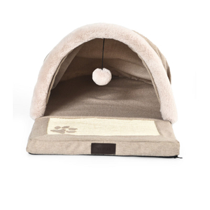 Non-Slip Bottom Portable Novelty Shoe Shaped Pet Bed Cat Cave Bed With Scratching Pad