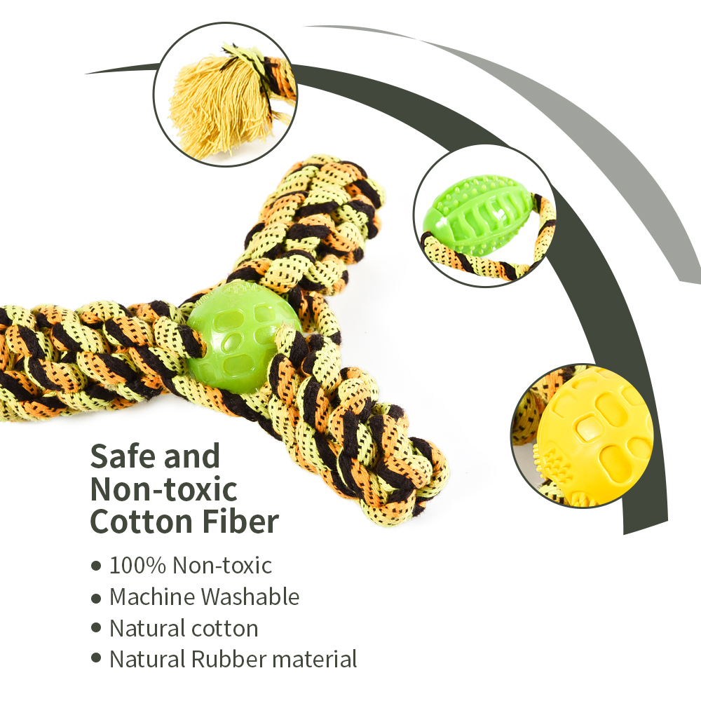 Safe And Non-toxic Cotton Fiber Dog Chew Cotton Rope Toy