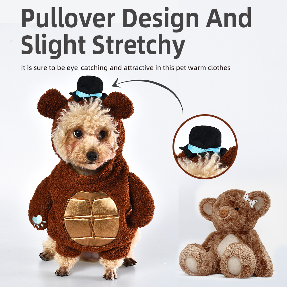 Soft Warm Teddy Bear Dog Hoodie