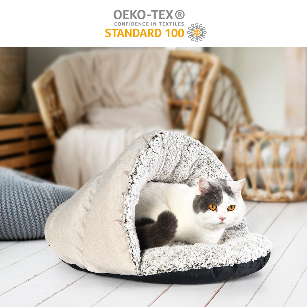 Wholesale Comfortable Warm Waterproof Pet Dog Bed Oxford Cat Slipper Cave Bed