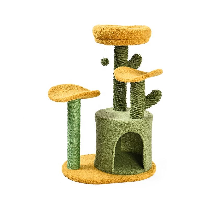 Cactus Cat Scratching Pole with Condo