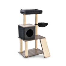 Natural Sisal Washable Grey Morden Cat Tower House with Scratch Board