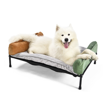 New Design 2 in 1 Rectangle Indestructible Pet Bed Breathable Metal Frame Dog Elevated Bed