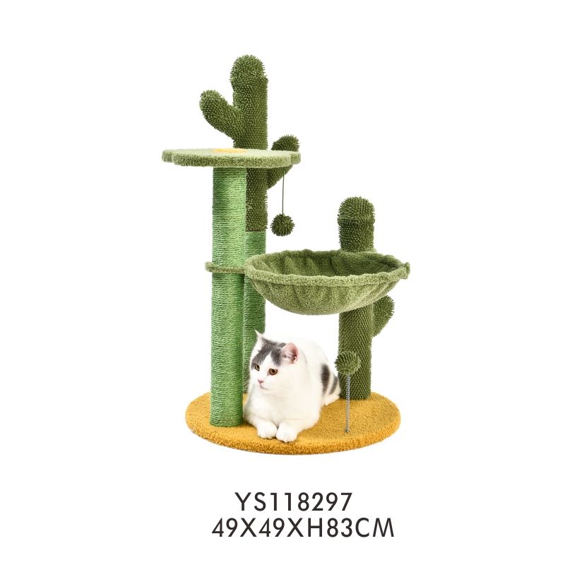 Cactus Scratching Post for Cats with Hammock