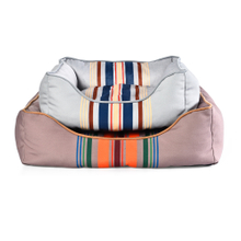 Customized Multicolor Striped Big Dog Bed