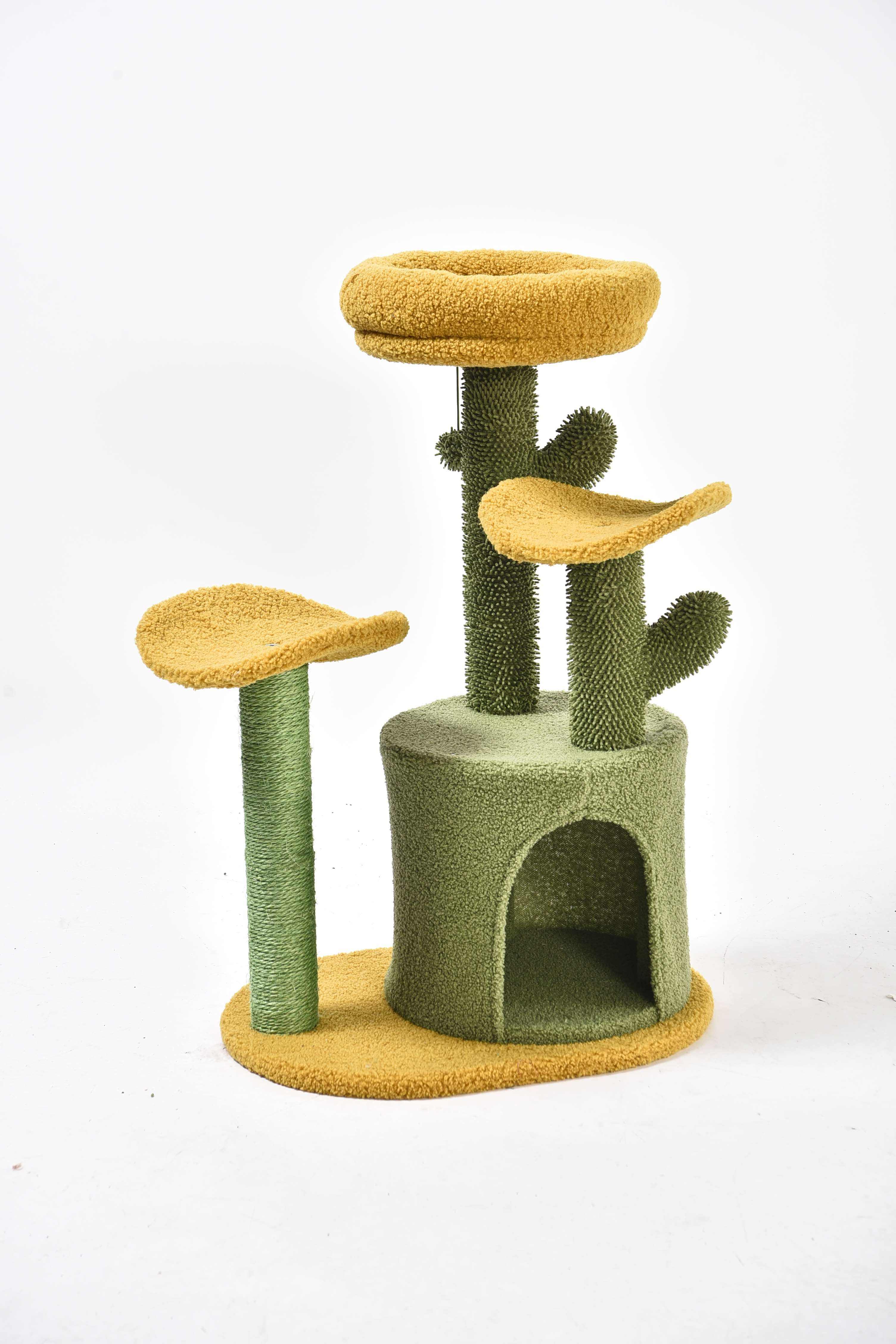 Cactus Cat Scratching Pole with Condo