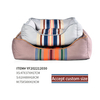 Customized Multicolor Striped Big Dog Bed