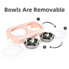 15 Degree Slanted Elevated Stainless Steel Cat Bowls