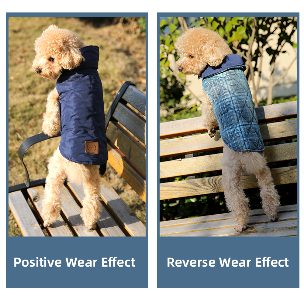 Reversible Soft Cozt Warm Dog Coat